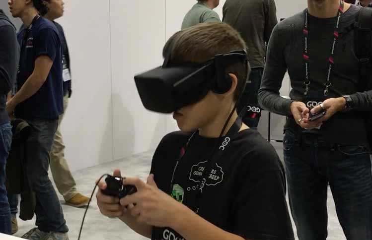 Oculus Headset Wearing with child
