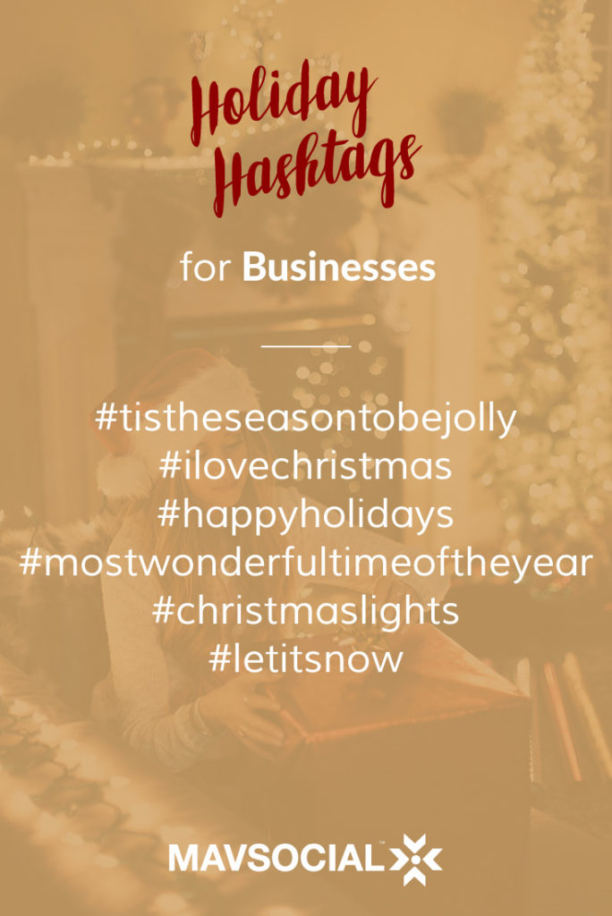 Hashtags that businesses can use during the holidays