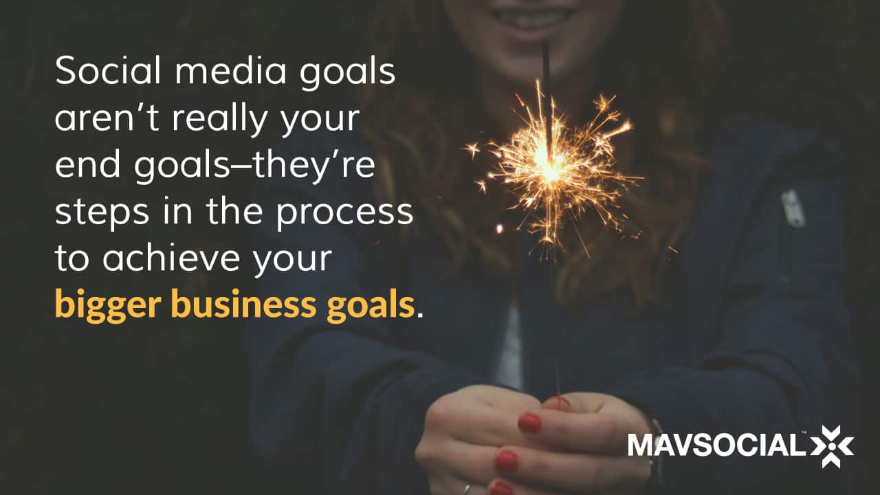 Social media is a stepping stone to larger business goals