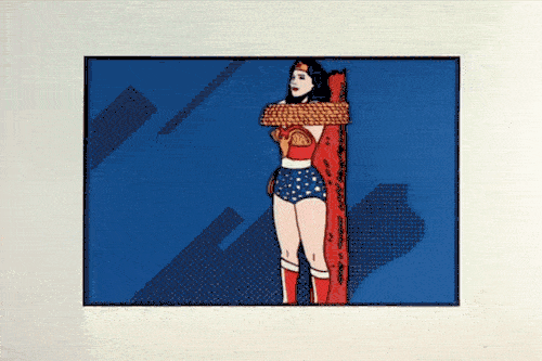 Wonder Woman escaping ropes GIF