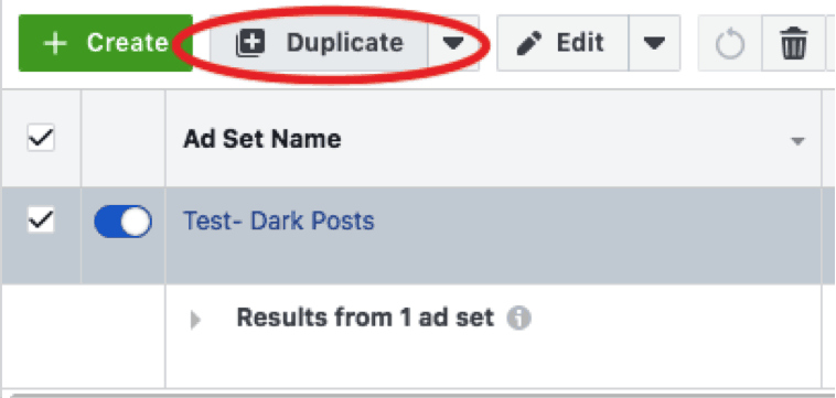 Creating a Facebook Dark Post for Facebook ads inside MavSocial