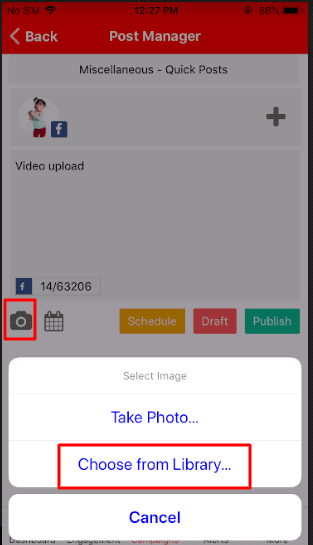 Take videos and upload directly from the MavSocial Mobile App