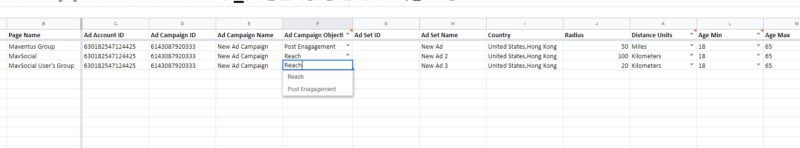 Facebook Bulk Ads Upload via Excel Spreadsheet - Bulk Ads Support Social Media Software