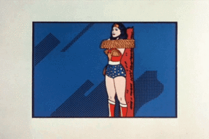 GIF of Wonderwoman escaping from ropes