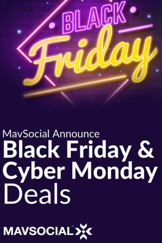 MavSocial Black Friday Cyber Monday Deals Pinterest