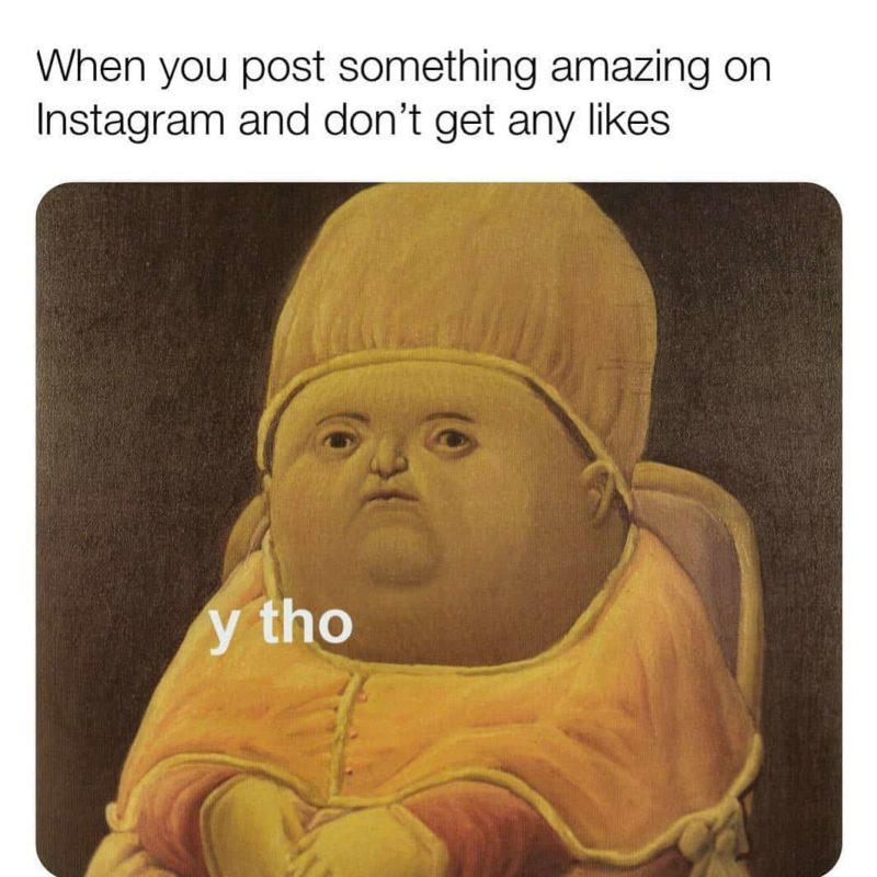 Share memes on Instagram to add an element of virality to your content and increase shares