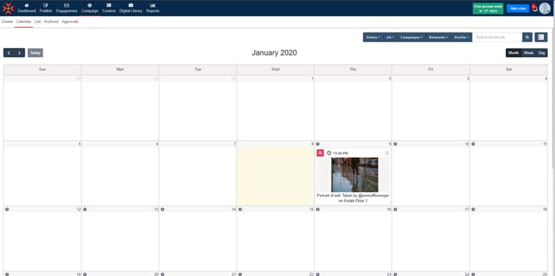 MavSocial January 2020 Update Content Calendar Live Thumbnail Post Preview