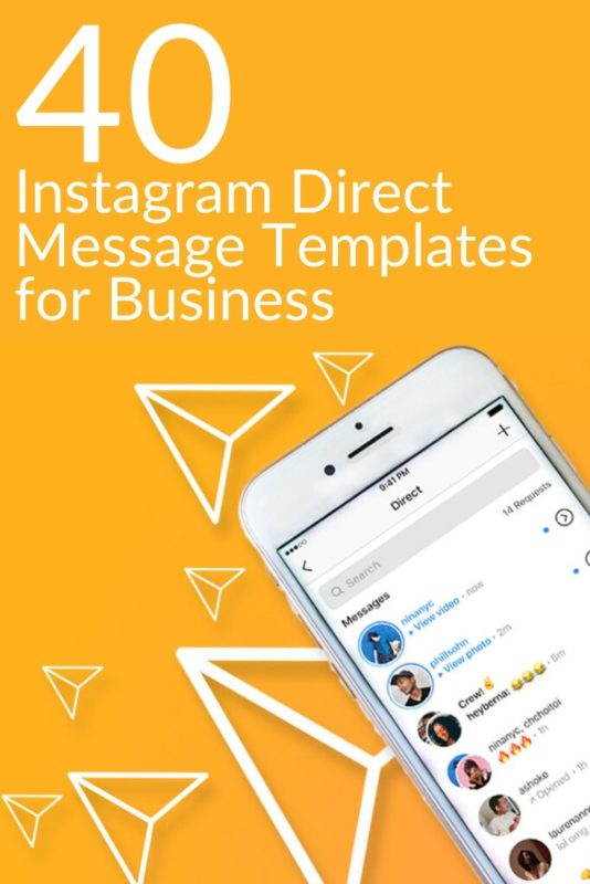 40 Instagram Direct Message Templates for Business Cover Image Pinterest