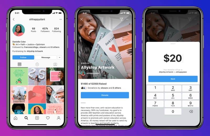 Must-Know Social Media News Stories Update July 2020 includes Instagram's new Donations Crowdfunding feature