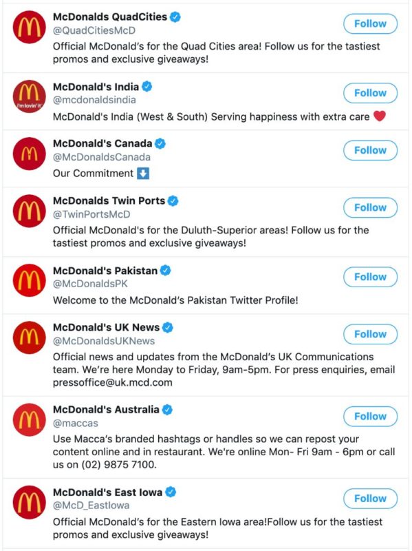 McDonald's Franchise on Social Media