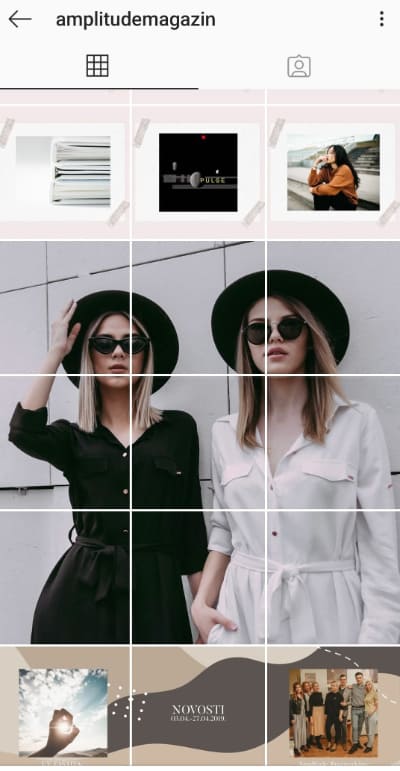 maintain Instagram followers with great visuals such as a grid layout